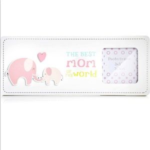Picture frame & "Best Mom Of the World" 3x3’’ Photo Frame- Wooden Wall Art Décor